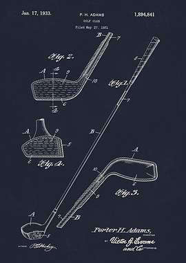 Golf Club Patent Illustration