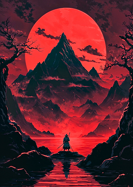 Samurai Under Red Moon
