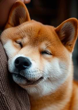 Sleeping Shiba Inu