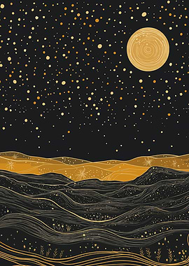 Desert Golden Night