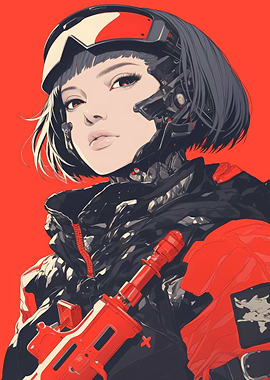 Cyberpunk Female Soldier