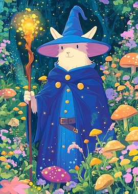 Rabbit Wizard in Forest
