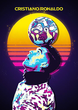 Cristiano Ronaldo Retro Art