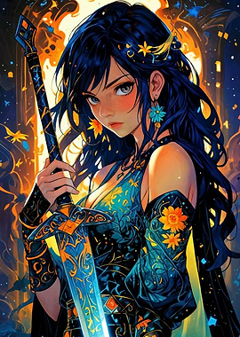 Anime Warrior Woman Girl