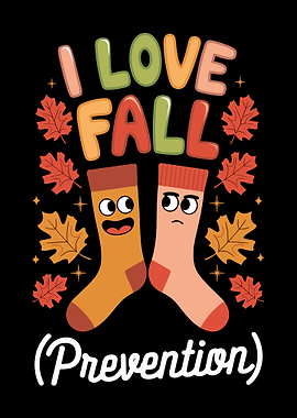 I Love Fall Prevention Socks