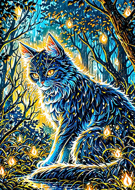 Mystical Forest Cat