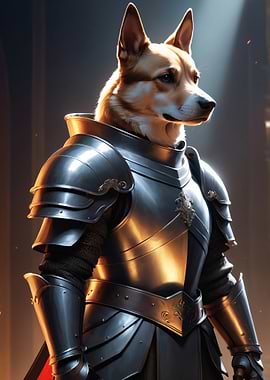 Dog Knight in Armor