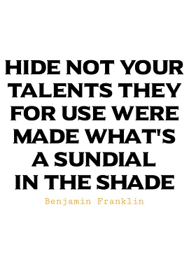 Sundial Quote - Benjamin Franklin