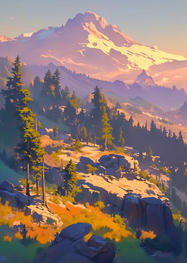 Rocky Hillside Landscape