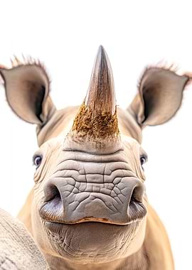 Close-up Rhino Selfie