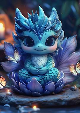 Cute Baby Dragon Figurine