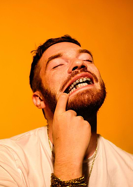 Man with Gold Teeth Smiling