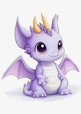 Cute Purple Dragon