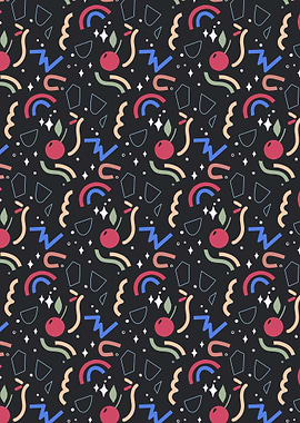 Cherry & Rainbow Pattern