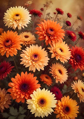 Autumnal Flower Field