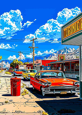 Classic Cars on a Sunny Day