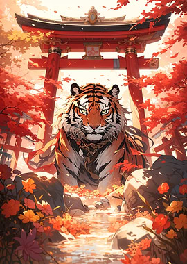 Tiger Guardian of the Torii