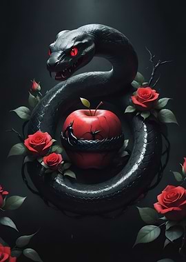 Black Snake and Red Apple
