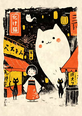 Bakeneko Cat Ghost Yokai