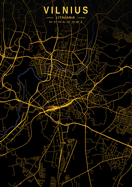 Vilnius Golden City Map