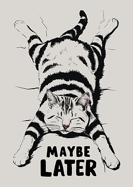 Sleeping Cat Illustration