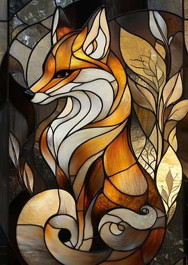 Stained Glass Fox