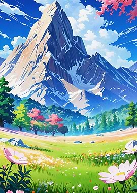 Mountain Meadow Landscape