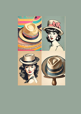 Vintage Hat Collage