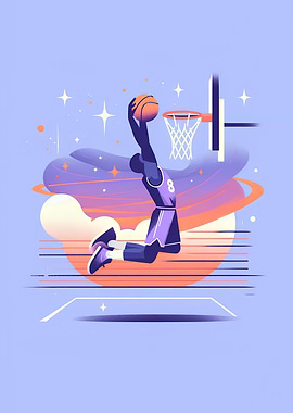 Cosmic Slam Dunk with Number 8