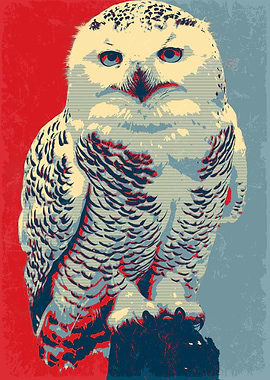 Snowy Owl Pop Art