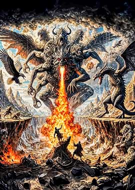 Multi-Headed Dragon Battle