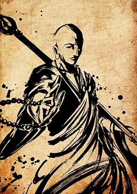 Monk with Staff
