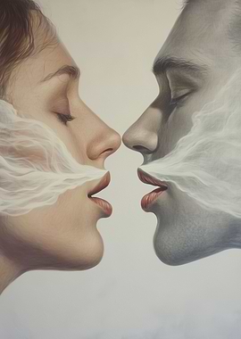 Romantic Couple Kiss