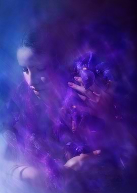 Closeness with Iris Flowers