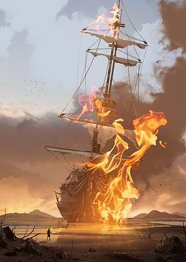 Burning Shipwreck - Origin of choas