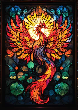 Stained Glass Phoenix