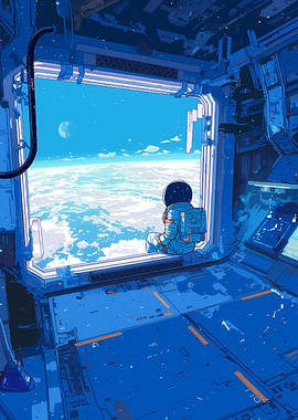 Astronaut Window View