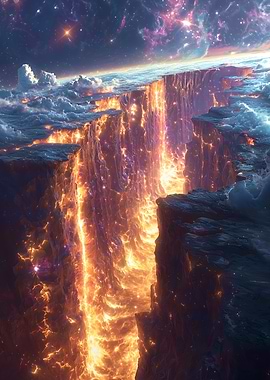 Cosmic Rift Planet fire nebula fantasy