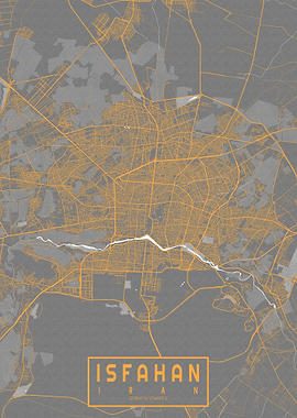 Isfahan City Map Bauhaus