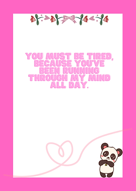 Cute Panda Love Note