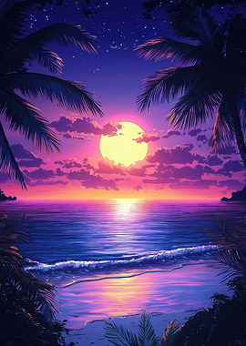Tropical Sunset Beach