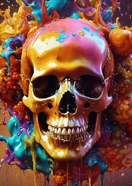 Colorful Skull Art
