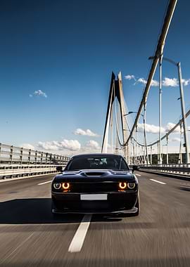 SRT hellcat on a bridge