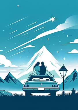 Couple Under Stars