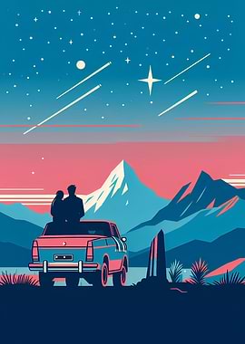 Couple Under Starry Sky