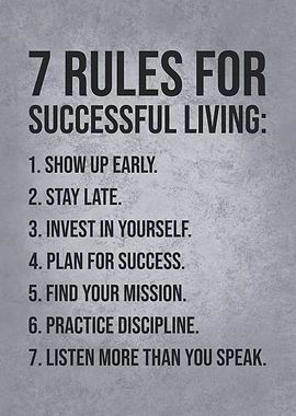7 Rules for Successful Living