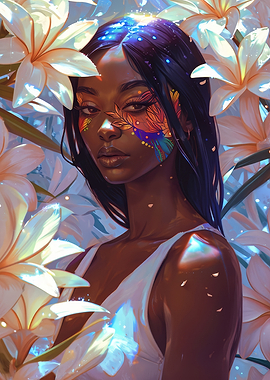 Floral Melanin queen