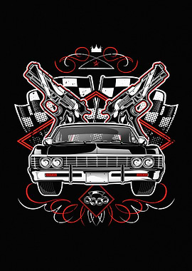 Classic Car with Guns