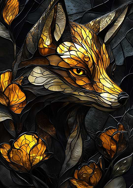 Stained Glass Fox