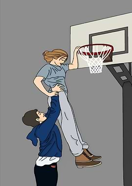 Couple Basketball Fun